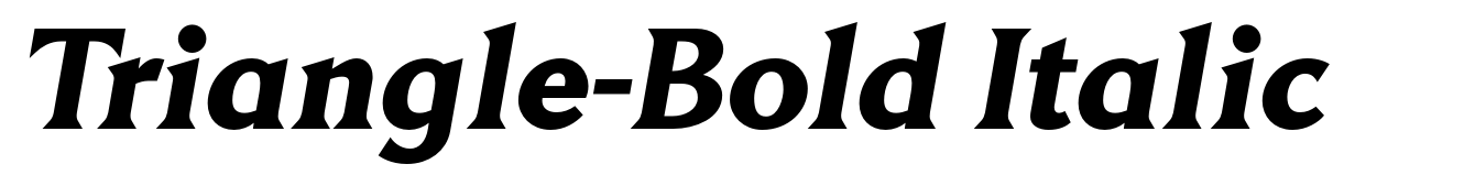 Triangle-Bold Italic